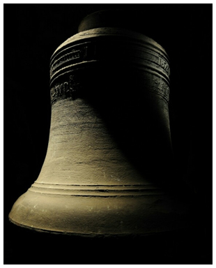Bell lit from the side